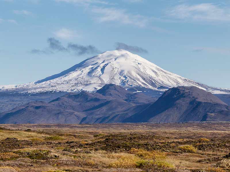 The volcano Hekla in Iceland 