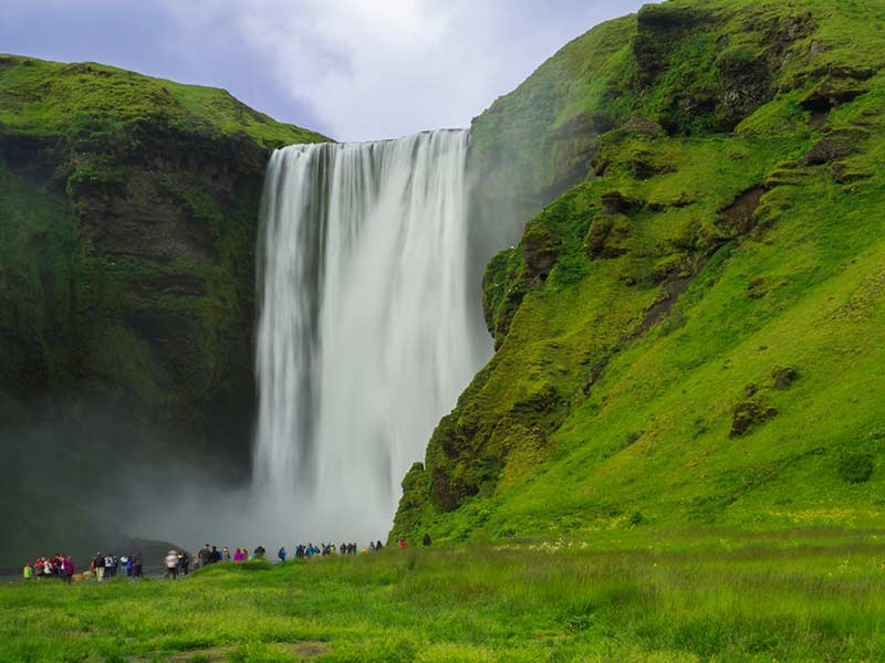 Skogafoss waterfall in South Iceland 